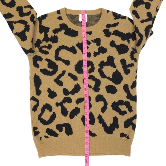 Madeleine Thompson Leopard Print Sweater Women's Size Medium Wool Cashmere - Picture 7 of 8
